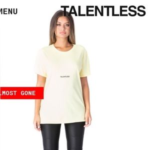 NWT Talentless brand shirt pale yellow vintage